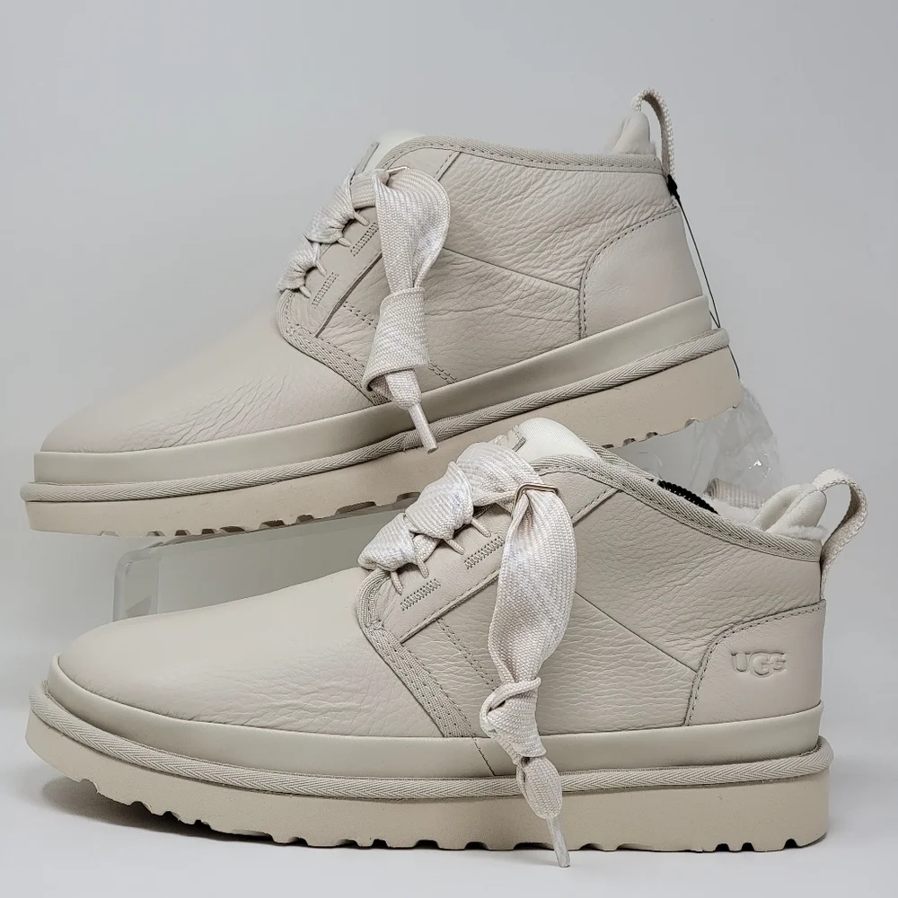 UGG NEUMEL FT SEA SALT LEATHER/ WOOL CHUKKA ANKLE BOOTS MEN'S SIZE US 10 NEW